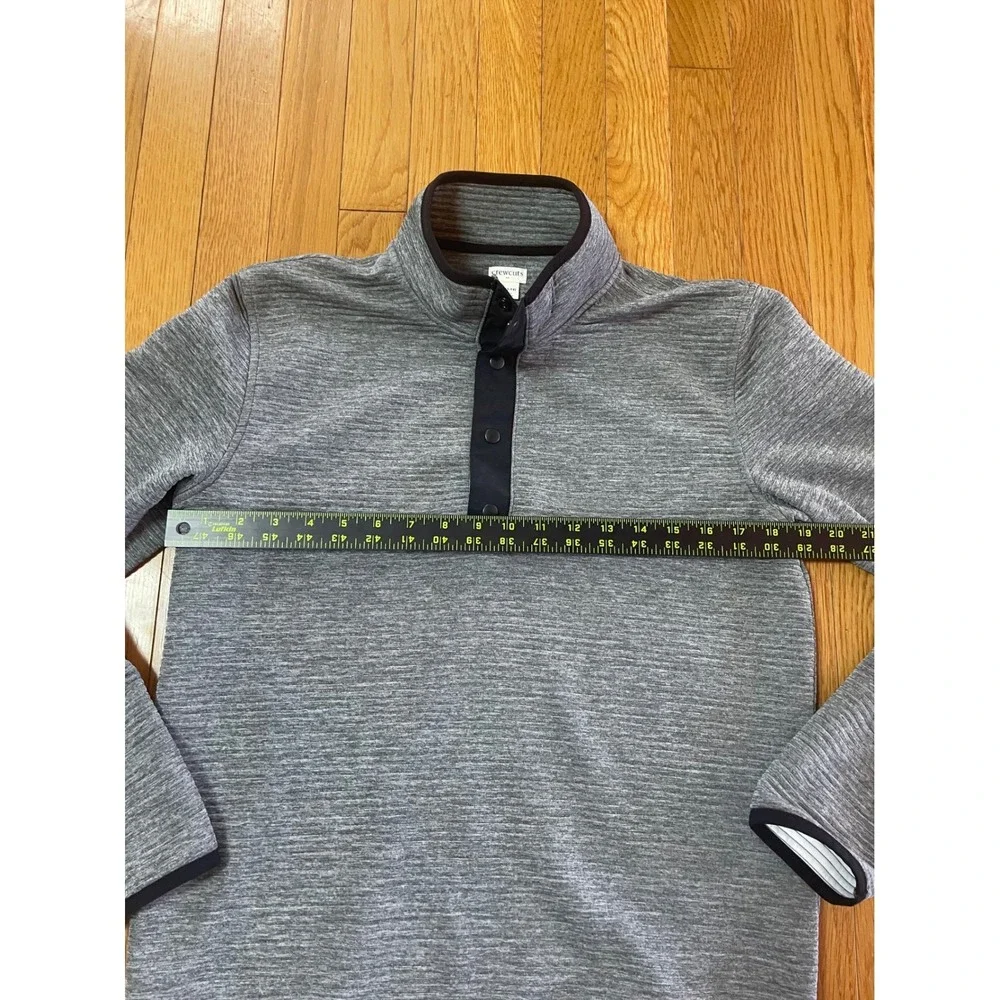 J Crew Crewcuts Boys Grey Space Dye Snap‎ Mock Neck Pullover Sweater BC441 FA22
